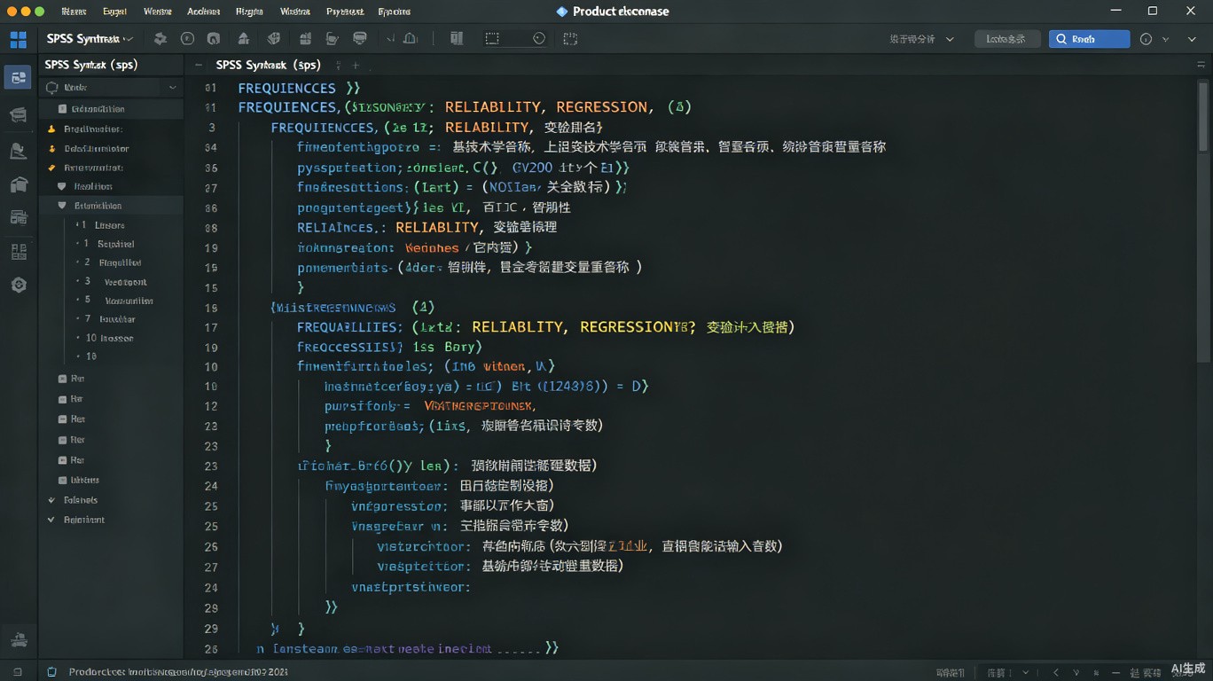 SPSS 语法截图